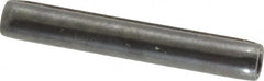 Made in USA - 3/16" Diam x 1-1/4" Long Coiled Spring Pin - Grade 1070-1090 Alloy Steel, Black Oxide Finish - Exact Tooling