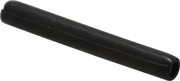 Made in USA - 3/16" Diam x 1-1/2" Long Coiled Spring Pin - Grade 1070-1090 Alloy Steel, Black Oxide Finish - Exact Tooling