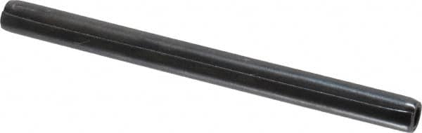 Made in USA - 3/16" Diam x 2-1/2" Long Coiled Spring Pin - Grade 1070-1090 Alloy Steel, Black Oxide Finish - Exact Tooling