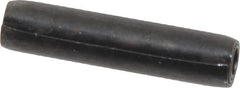 Made in USA - 7/32" Diam x 1" Long Coiled Spring Pin - Grade 1070-1090 Alloy Steel, Black Oxide Finish - Exact Tooling