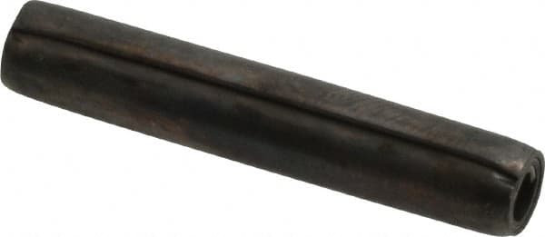 Made in USA - 7/32" Diam x 1-1/4" Long Coiled Spring Pin - Grade 1070-1090 Alloy Steel, Black Oxide Finish - Exact Tooling