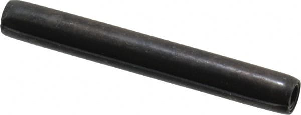 Made in USA - 7/32" Diam x 1-3/4" Long Coiled Spring Pin - Grade 1070-1090 Alloy Steel, Black Oxide Finish - Exact Tooling