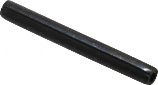 Made in USA - 7/32" Diam x 2" Long Coiled Spring Pin - Grade 1070-1090 Alloy Steel, Black Oxide Finish - Exact Tooling