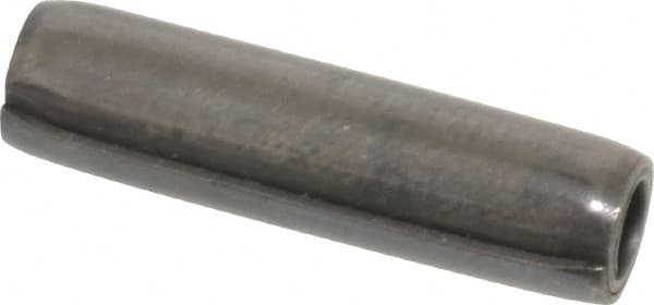 Made in USA - 1/4" Diam x 1" Long Coiled Spring Pin - Grade 1070-1090 Alloy Steel, Black Oxide Finish - Exact Tooling