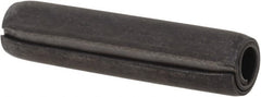 Made in USA - 1/4" Diam x 1-1/8" Long Coiled Spring Pin - Grade 1070-1090 Alloy Steel, Black Oxide Finish - Exact Tooling