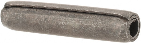 Made in USA - 1/4" Diam x 1-1/4" Long Coiled Spring Pin - Grade 1070-1090 Alloy Steel, Black Oxide Finish - Exact Tooling