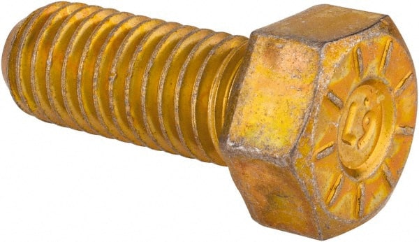 Made in USA - 1/2-13 Inch Thread, 1-1/4 Inch Length Under Head, Grade L9, UNC, Fully Threaded Hex Head Cap Screw - Exact Tooling