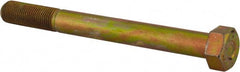 Value Collection - 1/2-20 UNF, 5" Length Under Head, Hex Head Cap Screw - Partially Threaded, Grade L9 Alloy Steel, Zinc Yellow Dichromate Finish, 3/4" Hex - Exact Tooling