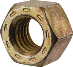 Made in USA - 9/16-12 UNC Steel Right Hand Hex Nut - 7/8" Across Flats, 31/64" High, Zinc Yellow Dichromate Cad & Waxed Finish - Exact Tooling