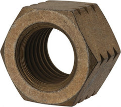 Value Collection - 1-8 UNC Steel Right Hand Hex Nut - 1-1/2" Across Flats, 55/64" High, Zinc Yellow Dichromate Cad & Waxed Finish - Exact Tooling
