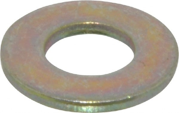 Made in USA - 5/16" Screw, Grade 9 Steel SAE Flat Washer - Zinc Yellow Dichromate Finish - Exact Tooling