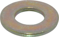 Made in USA - 5/16" Screw, Grade 9 Steel SAE Flat Washer - Zinc Yellow Dichromate Finish - Exact Tooling