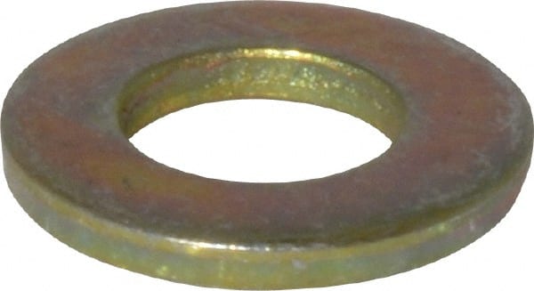 Value Collection - 3/8" Screw, Grade 9 Steel SAE Flat Washer - Zinc Yellow Dichromate Finish - Exact Tooling