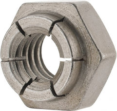 Flex-Loc - 5/16-18 UNC Grade 2 Heavy Hex Lock Nut with Expanding Flex Top - Uncoated, Meets Military Specifications - Exact Tooling