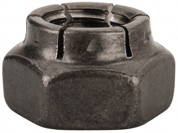 Flex-Loc - 5/8-11 UNC Grade 2 Heavy Hex Lock Nut with Expanding Flex Top - Uncoated, Meets Military Specifications - Exact Tooling