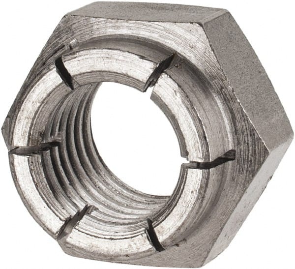 Flex-Loc - 3/4-10 UNC Grade 2 Heavy Hex Lock Nut with Expanding Flex Top - Uncoated, Meets Military Specifications - Exact Tooling
