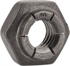 Flex-Loc - 5/16-18 UNC Grade 2 Heavy Hex Lock Nut with Expanding Flex Top - 17/64" High, Uncoated, Meets Military Specifications - Exact Tooling