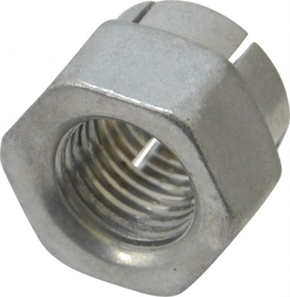 Flex-Loc - 3/8-24 UNJF Grade 2 Hex Lock Nut with Expanding Flex Top - Exact Tooling