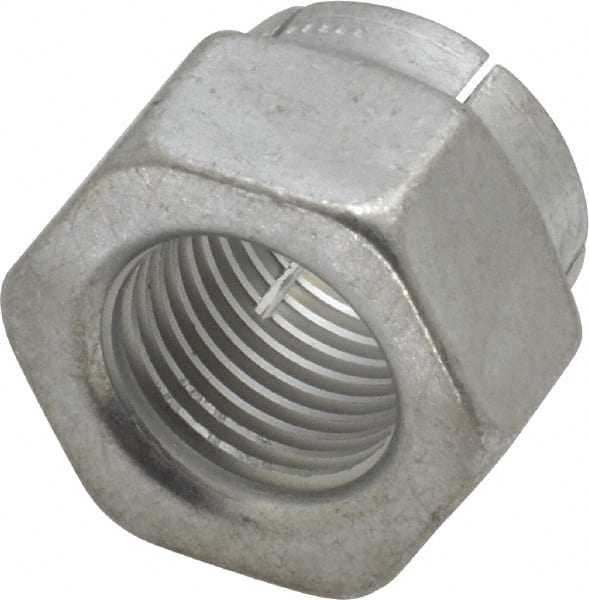 Flex-Loc - 1/2-20 UNJF Grade 2 Hex Lock Nut with Expanding Flex Top - Cadmium-Plated Finish, Meets Military Specifications - Exact Tooling
