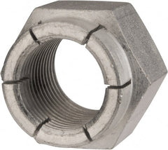 Flex-Loc - 1-12 UNF Grade 2 Hex Lock Nut with Expanding Flex Top - 1-7/16" Width Across Flats, Cadmium-Plated Finish - Exact Tooling