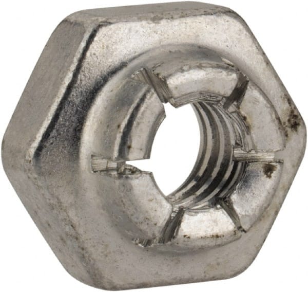 Flex-Loc - #10-24 UNJC Grade 2 Hex Lock Nut with Expanding Flex Top - Cadmium-Plated Finish, Meets Military Specifications - Exact Tooling