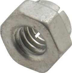 Flex-Loc - 1/4-20 UNC Grade 2 Hex Lock Nut with Expanding Flex Top - 19/64" High, Cadmium-Plated Finish, Meets Military Specifications - Exact Tooling