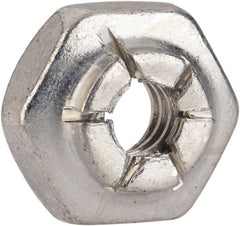 Flex-Loc - #6-32 UNJC Grade 2 Hex Lock Nut with Expanding Flex Top - 5/16" Width Across Flats, 3/16" High, Cadmium-Plated Finish, Meets Military Specifications - Exact Tooling