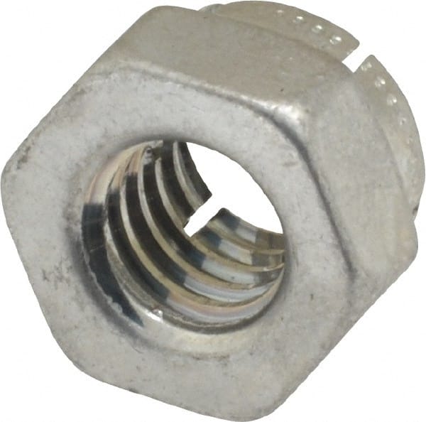 Flex-Loc - 5/16-18 UNC Grade 2 Hex Lock Nut with Expanding Flex Top - Cadmium-Plated Finish, Meets Military Specifications - Exact Tooling
