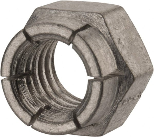 Flex-Loc - 7/16-14 UNC Grade 2 Hex Lock Nut with Expanding Flex Top - Cadmium-Plated Finish, Meets Military Specifications - Exact Tooling