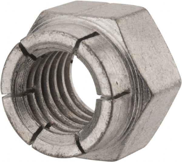 Flex-Loc - 1/2-13 UNC Grade 2 Hex Lock Nut with Expanding Flex Top - Cadmium-Plated Finish, Meets Military Specifications - Exact Tooling