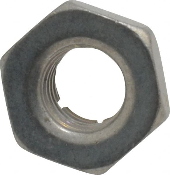 Flex-Loc - 1/4-28 UNJF Grade 2 Hex Lock Nut with Expanding Flex Top - 7/32" High, Cadmium-Plated Finish, Meets Military Specifications - Exact Tooling