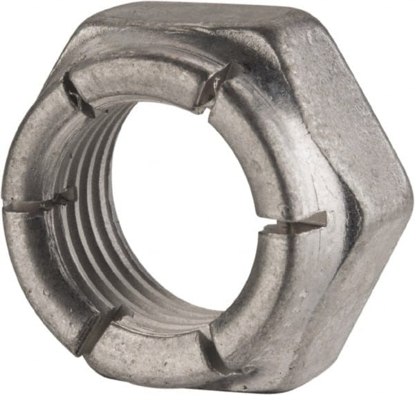 Flex-Loc - 7/16-20 UNJF Grade 2 Hex Lock Nut with Expanding Flex Top - 21/64" High, Cadmium-Plated Finish, Meets Military Specifications - Exact Tooling