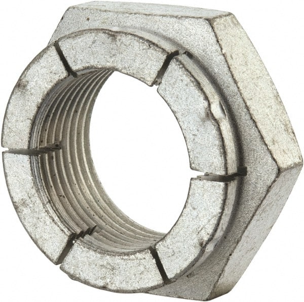 Flex-Loc - 1-14 UNJS Grade 2 Hex Lock Nut with Expanding Flex Top - 1-7/16" Width Across Flats, Cadmium-Plated Finish, Meets Military Specifications - Exact Tooling