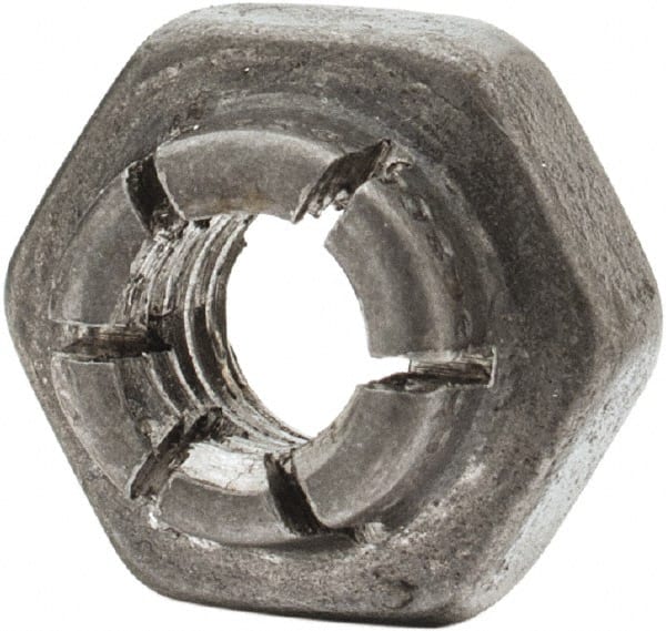 Flex-Loc - #10-24 UNJC Grade 2 Hex Lock Nut with Expanding Flex Top - 3/16" High, Cadmium-Plated Finish, Meets Military Specifications - Exact Tooling