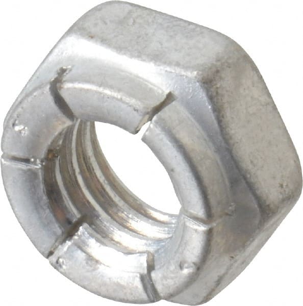 Flex-Loc - 3/8-16 UNC Grade 2 Hex Lock Nut with Expanding Flex Top - 9/32" High, Cadmium-Plated Finish, Meets Military Specifications - Exact Tooling