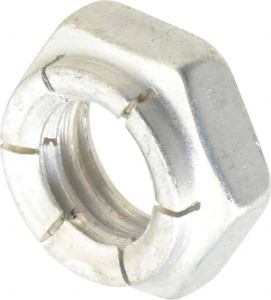 Flex-Loc - 1/2-13 UNC Grade 2 Hex Lock Nut with Expanding Flex Top - 21/64" High, Cadmium-Plated Finish, Meets Military Specifications - Exact Tooling