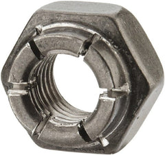 Flex-Loc - 1/4-28 UNJF 18-8 Hex Lock Nut with Expanding Flex Top - Uncoated, Meets Military Specifications - Exact Tooling