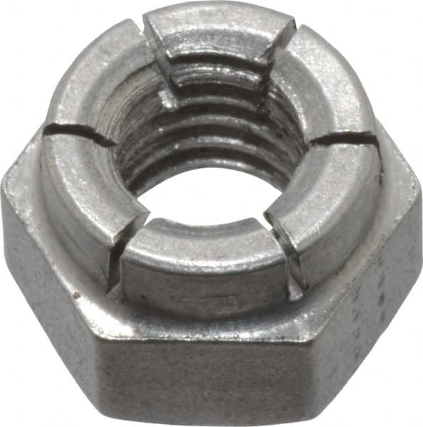 Flex-Loc - 5/16-18 UNC 18-8 Hex Lock Nut with Expanding Flex Top - Uncoated, Meets Military Specifications - Exact Tooling