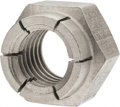Flex-Loc - 1/2-13 UNC 18-8 Hex Lock Nut with Expanding Flex Top - Uncoated, Meets Military Specifications - Exact Tooling
