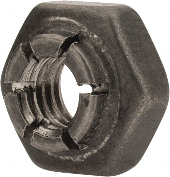 Flex-Loc - #10-32 UNJF 18-8 Hex Lock Nut with Expanding Flex Top - 3/16" High, Uncoated, Meets Military Specifications - Exact Tooling