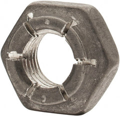 Flex-Loc - 1/4-28 UNJF 18-8 Hex Lock Nut with Expanding Flex Top - 7/32" High, Uncoated, Meets Military Specifications - Exact Tooling