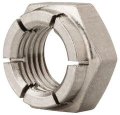 Flex-Loc - 3/8-24 UNJF 18-8 Hex Lock Nut with Expanding Flex Top - 9/32" High, Uncoated, Meets Military Specifications - Exact Tooling