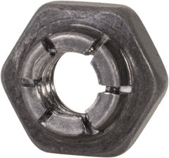 Flex-Loc - #10-24 UNJC 18-8 Hex Lock Nut with Expanding Flex Top - 3/16" High, Uncoated, Meets Military Specifications - Exact Tooling