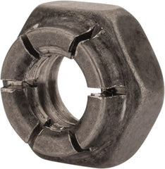 Flex-Loc - 1/4-20 UNC 18-8 Hex Lock Nut with Expanding Flex Top - 7/32" High, Uncoated, Meets Military Specifications - Exact Tooling