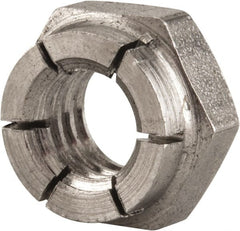 Flex-Loc - 5/16-18 UNC 18-8 Hex Lock Nut with Expanding Flex Top - 17/64" High, Uncoated, Meets Military Specifications - Exact Tooling