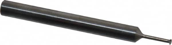Scientific Cutting Tools - 40 to 64 TPI, Internal/External Single Profile Thread Mill - #4" Noml Diam, 0.08" Cut Diam, 3/16" Shank Diam, 3 Flute, 0.045" Neck Diam, 0.3" Neck Length, 2" OAL, Bright Finish - Exact Tooling