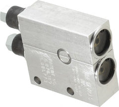 LDI Industries - 0.16 cc Output per Cycle, 2 Outlet Central Lubrication System Air-Operated Pump - 1" Wide x 4-3/64" High, Oil/Grease, 1/8-27 Outlet Thread, NPTF - Exact Tooling