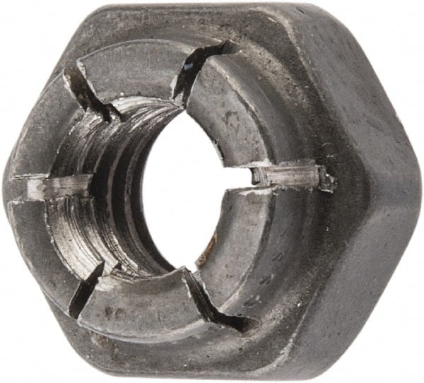 Flex-Loc - 1/4-20 UNC Grade 2 Hex Lock Nut with Expanding Flex Top - Exact Tooling