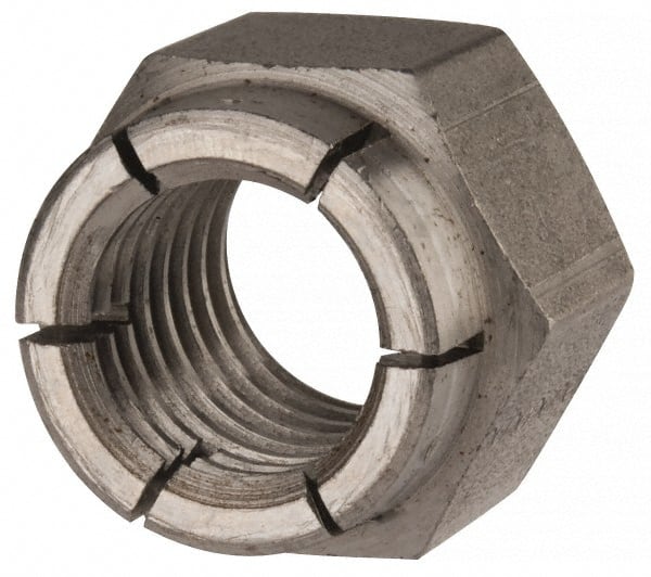 Flex-Loc - 3/4-10 UNC Grade 2 Hex Lock Nut with Expanding Flex Top - Uncoated, Meets Military Specifications - Exact Tooling