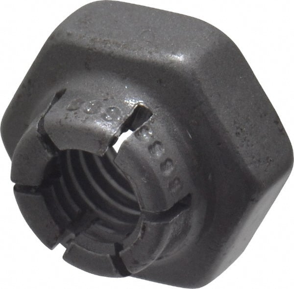 Flex-Loc - #10-32 UNJF Grade 2 Hex Lock Nut with Expanding Flex Top - Uncoated, Meets Military Specifications - Exact Tooling